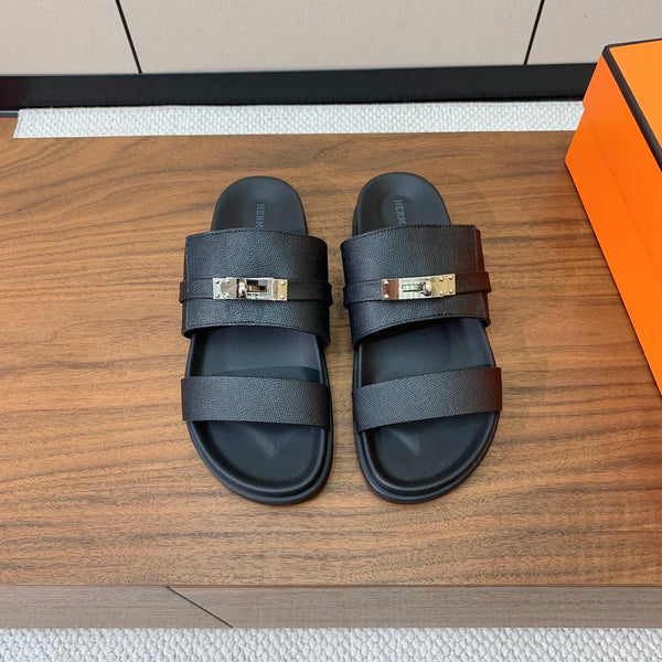 HM Jackson Sandal Black Cowhide 294063