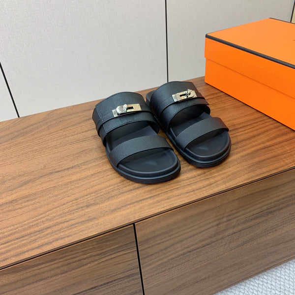 HM Jackson Sandal Black Cowhide 294063