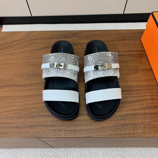 HM Jackson Sandal White Cowhide 294066