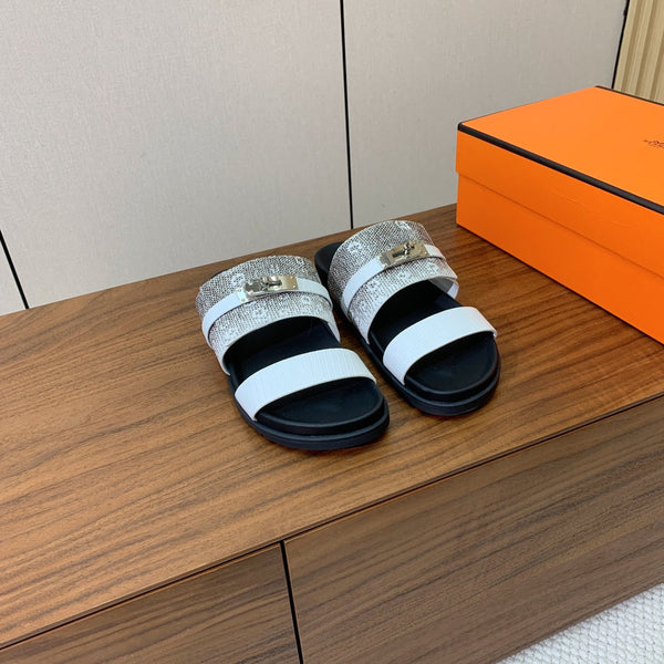 HM Jackson Sandal White Cowhide 294066