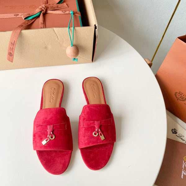 Sandali Summer Charms in pelle scamosciata rossa