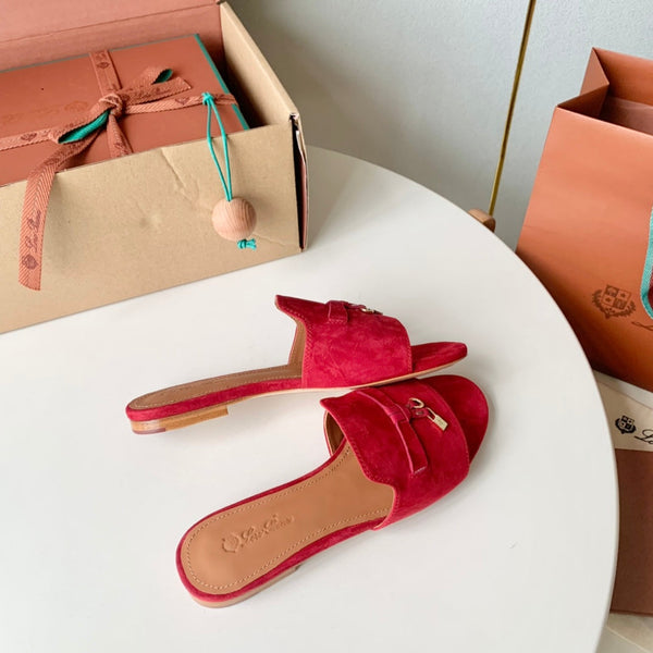 Sandali Summer Charms in pelle scamosciata rossa