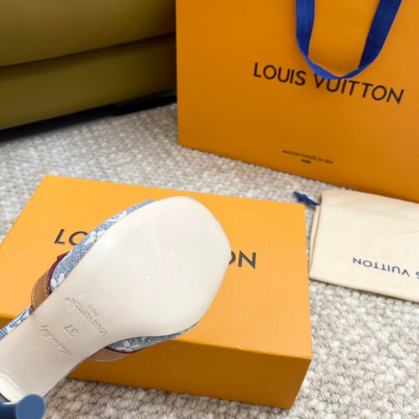 lv neo revival 90 light blue monogram denim calfskin