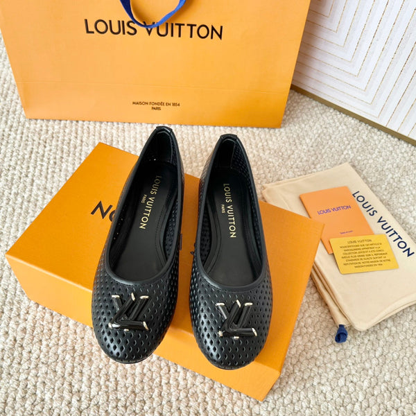 LV Shake Flat Ballerina Black Cowhide