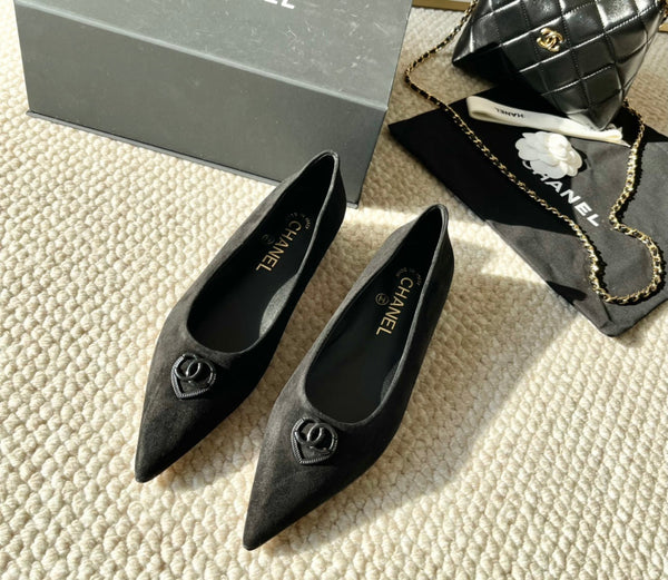 CC Ballet In Blak Suede 151521