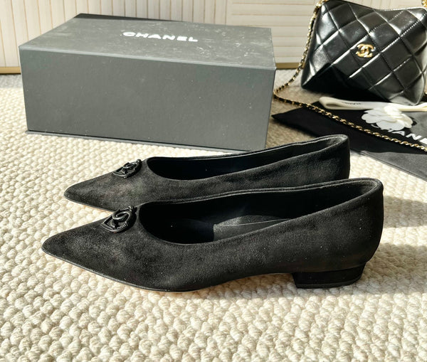 CC Ballet In Blak Suede 151521