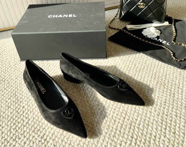 CC Ballet In Blak Suede 151521