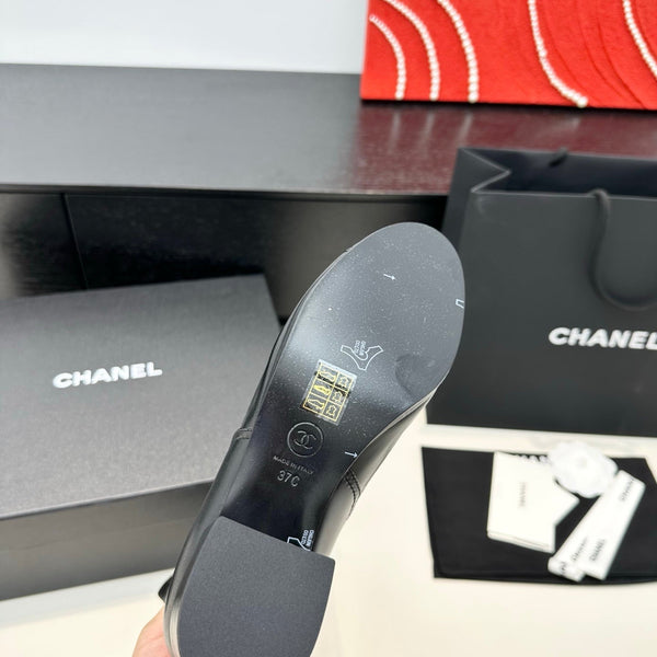 CC 25th Métiers d’art High Boots 55mm Black Suede & Cowhide 413020