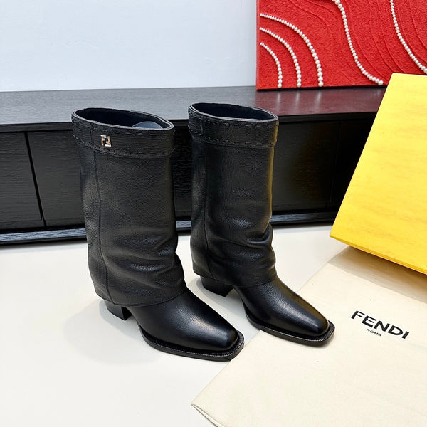 Fendi Ankle Boots Black Calfskin 472690