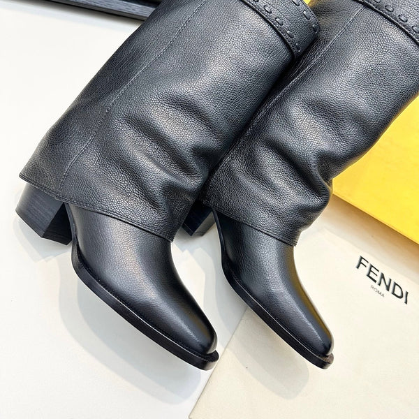 Fendi Ankle Boots Black Calfskin 472690