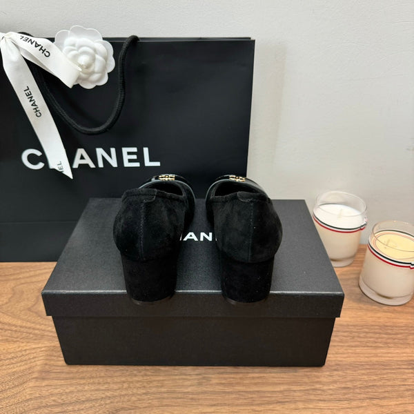 CC High Heels Black Suede And Lambskin