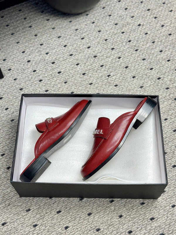 CC 25 Mules Dark Red Cowhide 329803