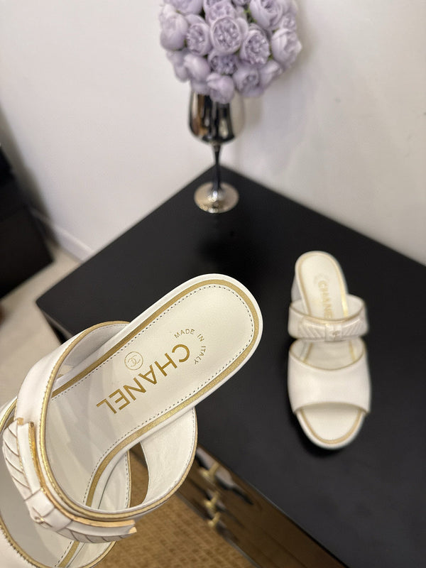 CC 25 Mule White Calfskin 365811