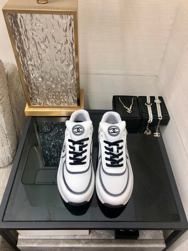 CC Sneaker White Mix Black Fabric