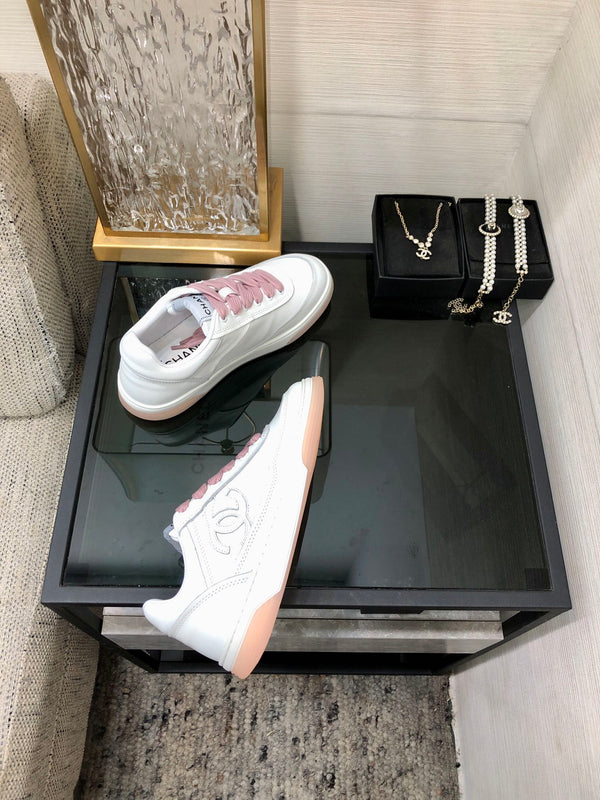 CC Sneaker White Mix Pink Cowhide