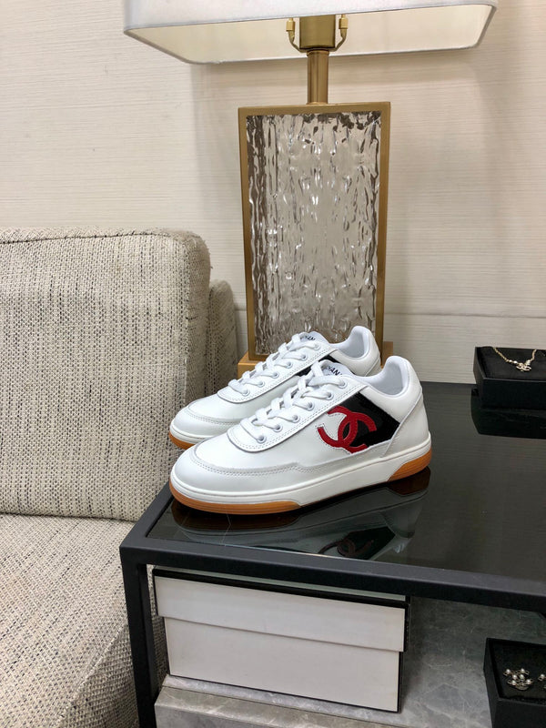 CC Sneaker Black Mix Red White Cowhide