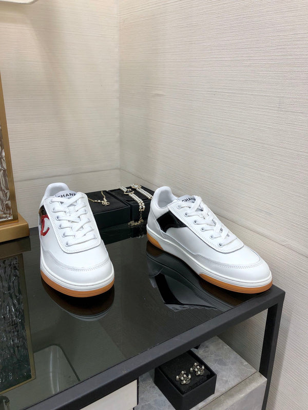 CC Sneaker Black Mix Red White Cowhide