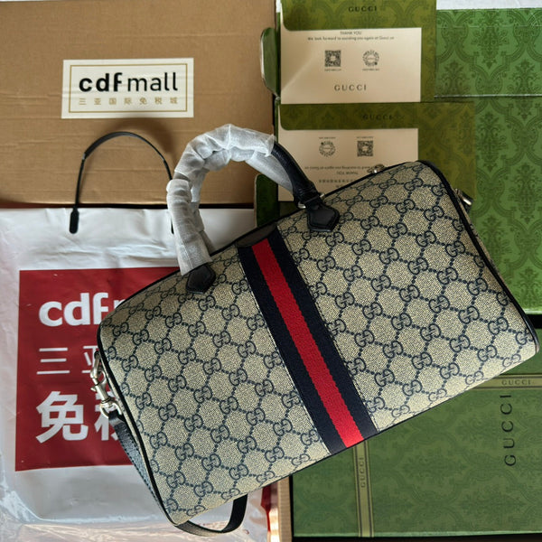 Borsa Gucci Ophidia in tela beige mix blu 240088