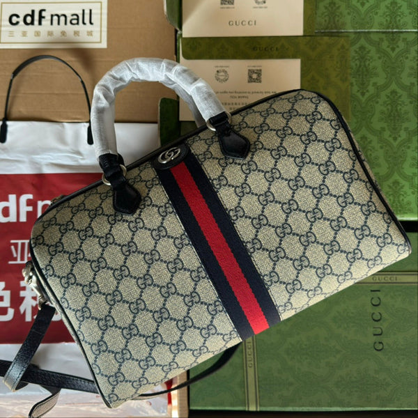 Borsa Gucci Ophidia in tela beige mix blu 240088