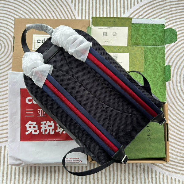 BACKPACK 44 IN GRAY MONOGRAM CANVAS AND BLACK LEATHER TRIM