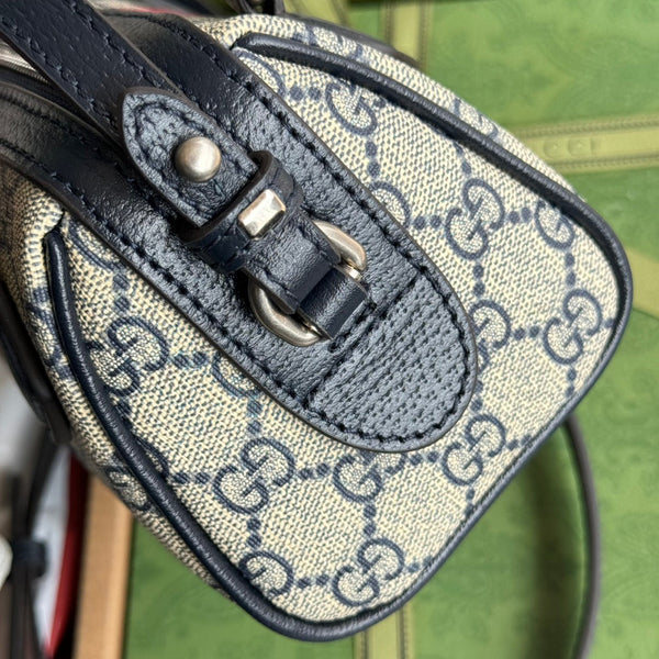 Gucci Ophidia 16.5 Bag Black Ebony Canvas Leather 240092