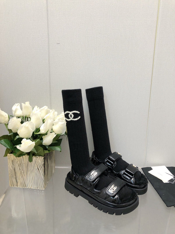 SANDALO DA PAPÀ IN PELLE DI AGNELLO NERA