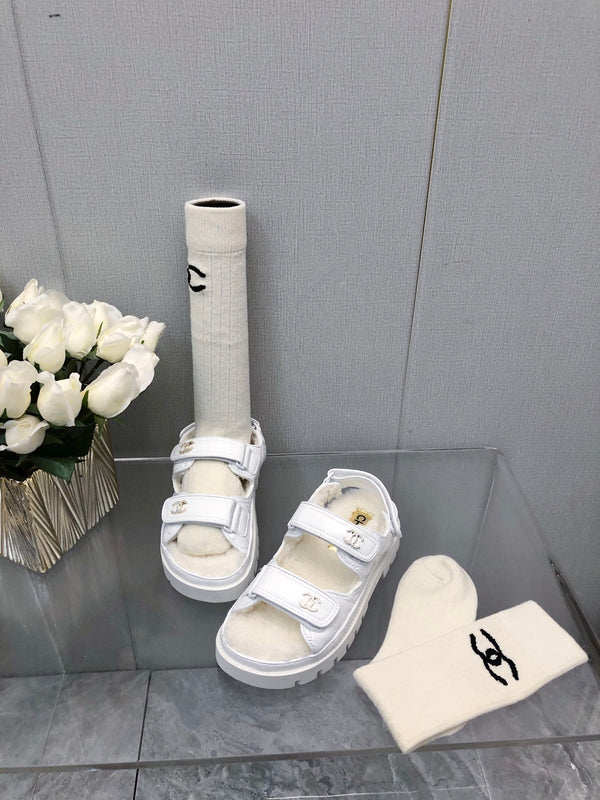 SANDALO DA PAPÀ IN PELLE DI AGNELLO BIANCA