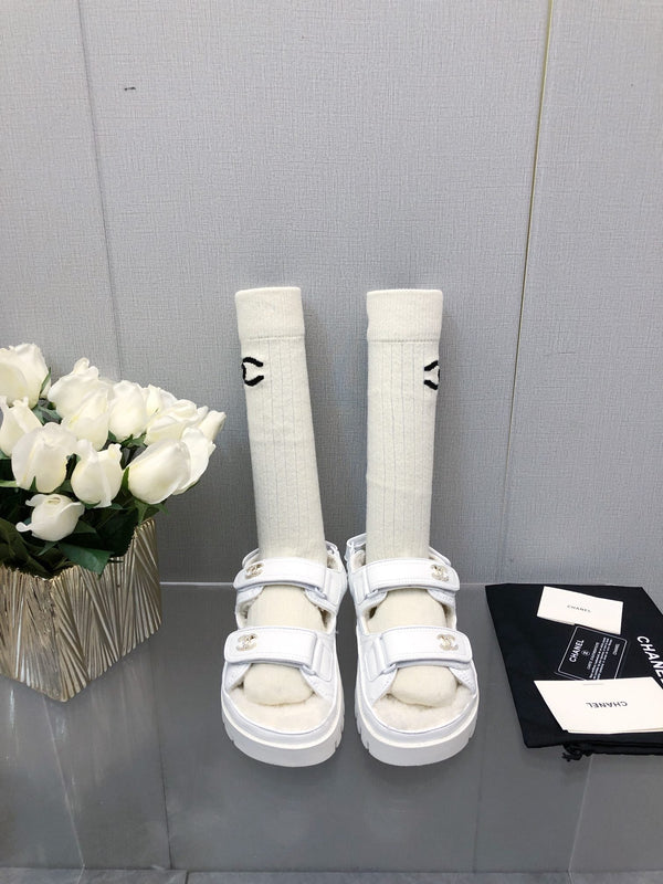 SANDALO DA PAPÀ IN PELLE DI AGNELLO BIANCA