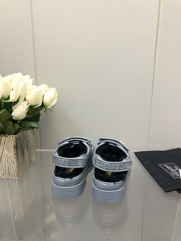 SANDALO DAD IN PELLE DI AGNELLO BLU ZAFFIRO