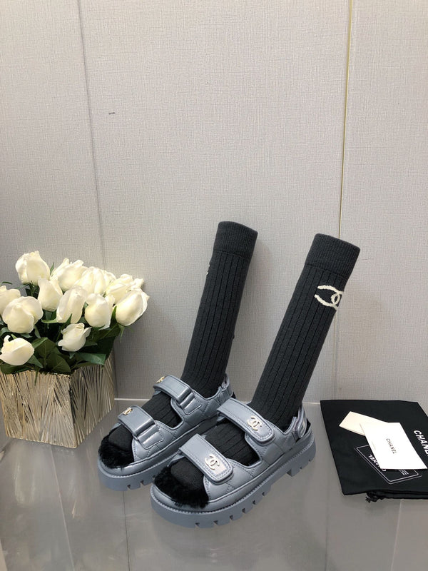 SANDALO DAD IN PELLE DI AGNELLO BLU ZAFFIRO