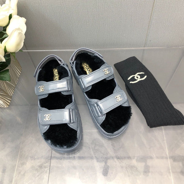 SANDALO DAD IN PELLE DI AGNELLO BLU ZAFFIRO