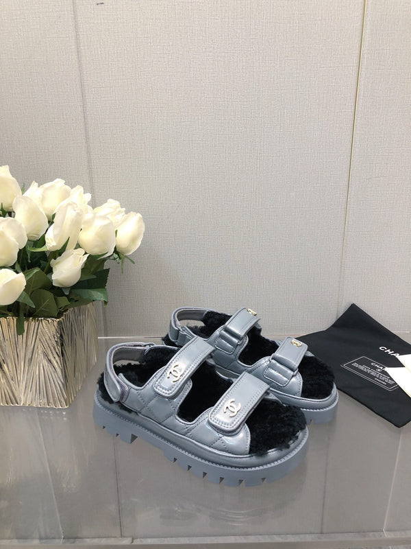 SANDALO DAD IN PELLE DI AGNELLO BLU ZAFFIRO