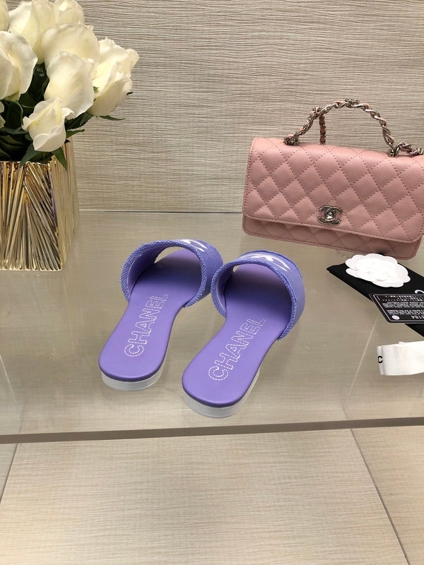 CC 25C Slippers Purple Fabric Material 212966