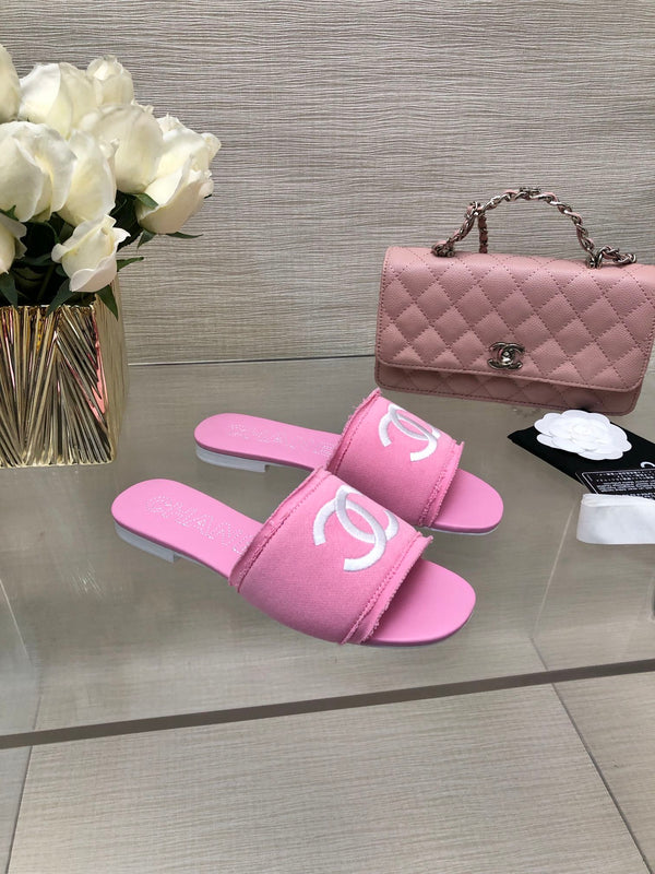 CC 25C Slippers Pink Fabric Material 212967