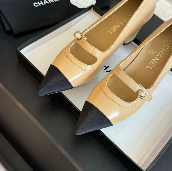 Double C WOMEN'S SHOES SPIRIT TOE Tan Brown Lambskin