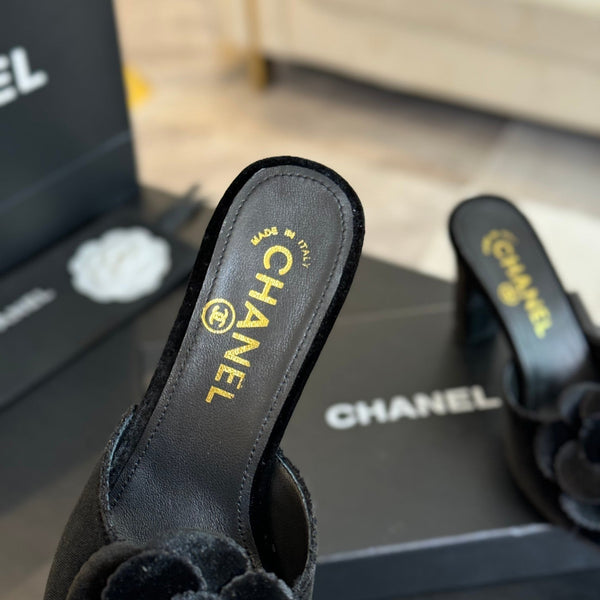 CC Mules 80mm Black Velvet