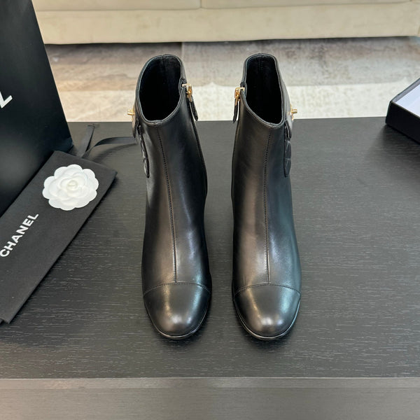 CC Ankle Boots 50mm Black Lambskin