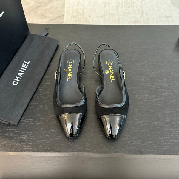 CC Slingback Black Suede