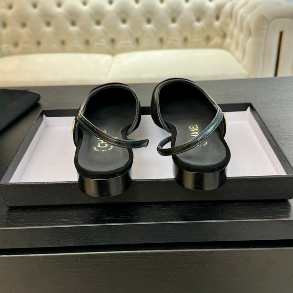 CC Slingback Black Suede