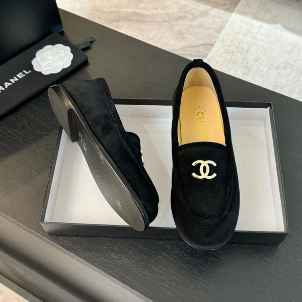 CC Moccasins Black Suede
