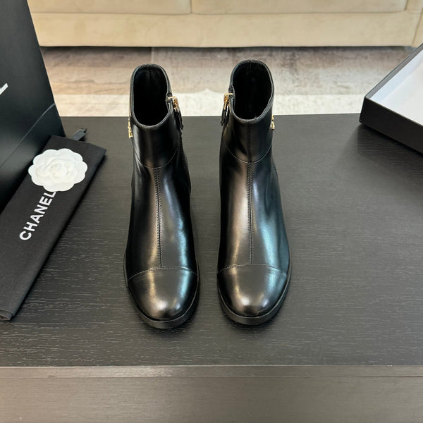 CC Ankle Boots 20mm Black Calfskin