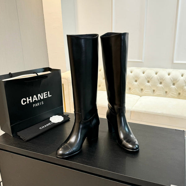 CC High Boots 75mm Black Print Cowhide