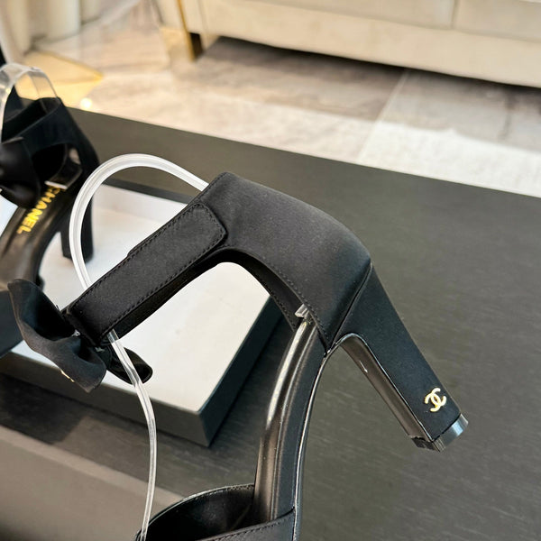 CC Sandals Black Windbreaker Fabric