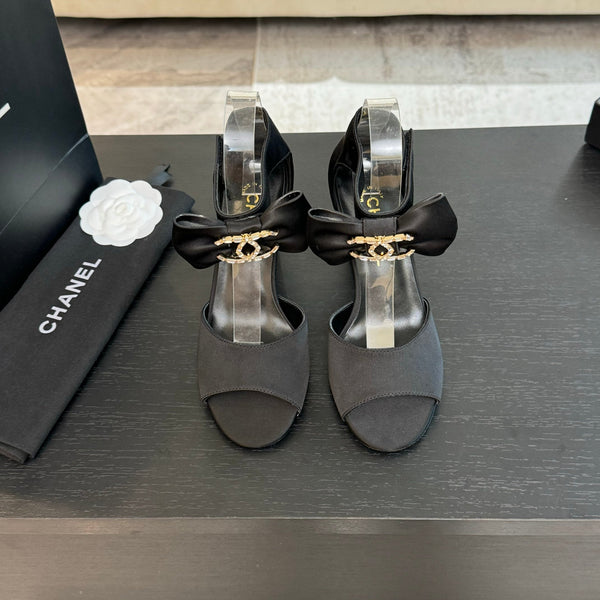 CC Sandals Black Windbreaker Fabric