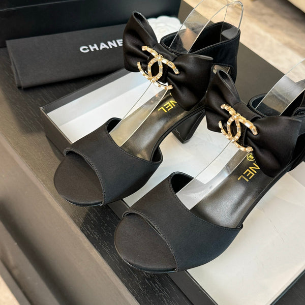 CC Sandals Black Windbreaker Fabric