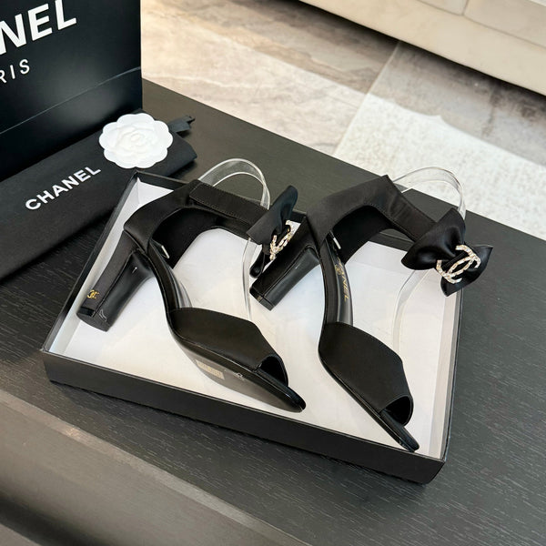 CC Sandals Black Windbreaker Fabric