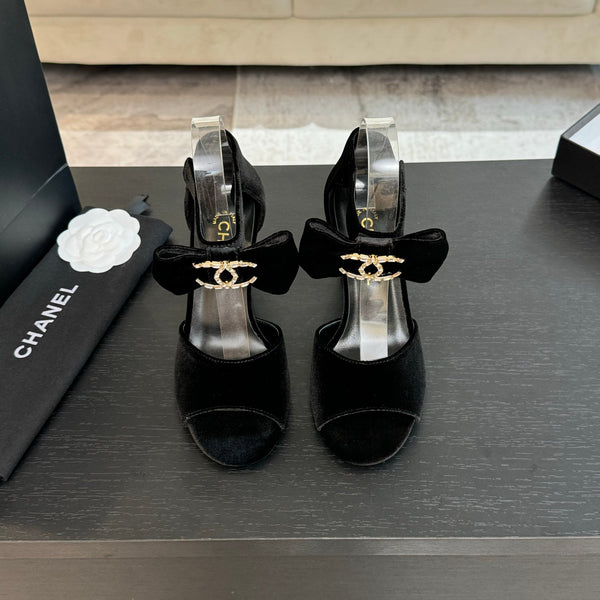 CC Sandals Black Velvet
