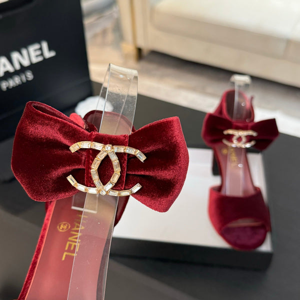 CC Sandals Red Velvet