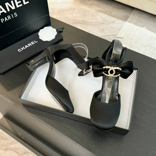 CC Mary Janes Black Windbreaker Fabric