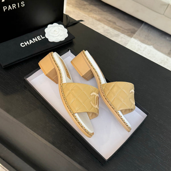 HIGH FLATFORM SLIPPER IN DIJON YELLOW EMBOSSED SHEEPSKIN